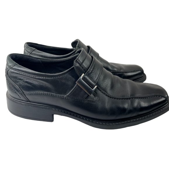 Ecco Shoes Ecco Mens Edinburgh Black Leather Bicycle Toe
